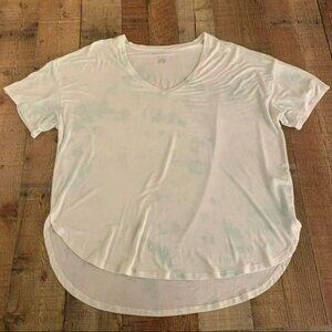 American eagle womens soft and sexy blue and white short sleeve shirt - XL